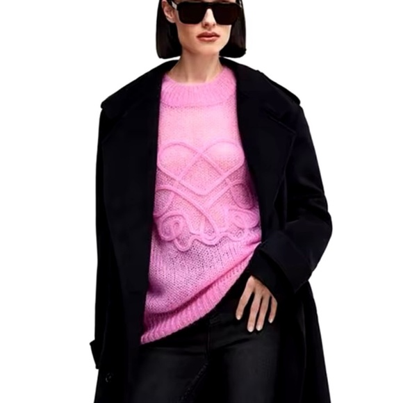 All Pink Cashmere Wool Blend Printed
Sweater Top
$89 $89 | Size: Various | - Picture 2 of 3